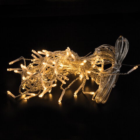 Уличная светодиодная гирлянда Золотая Сказка Бахрома 100 LED, 15 нитей, 2х0,5 м, 220V 591299