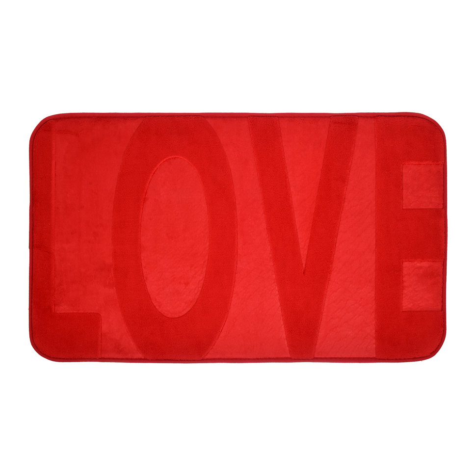 Коврик для ванной c памятью формы Vortex Love 45х75 см 24120