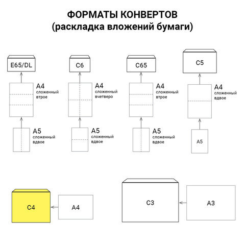 Конверты почтовые С4 без клея, крафт, треугольный клапан, 500 шт