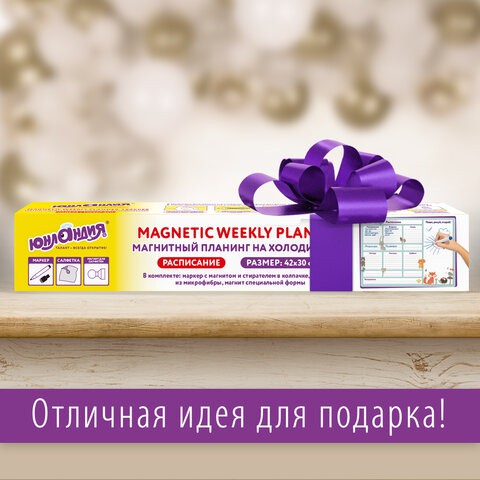 Планинг на холодильник магнитный Юнландия Расписание 42х30 см 237851