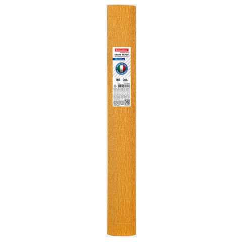 Бумага гофрированная Brauberg Fiore 180 г/м2 светло-оранжевая (576) 50х250 см 112610