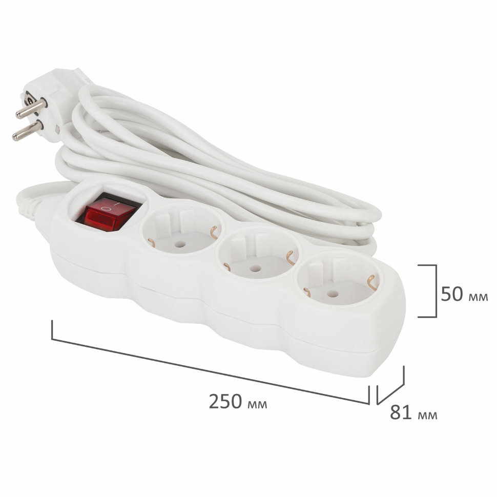 Удлинитель сетевой Sonnen U-133GS 3 розетки 3 м (511434)