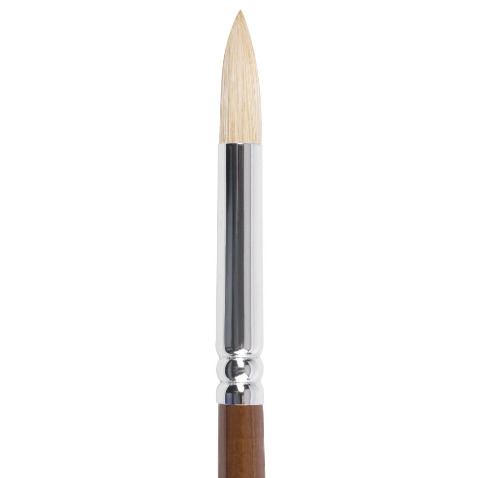 Кисть художественная Brauberg Art Classic щетина, круглая, № 6, длинная ручка 200709