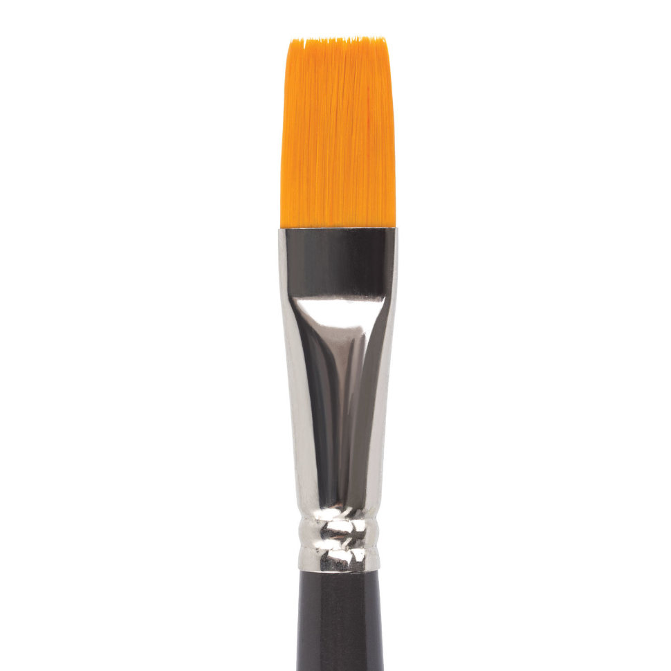 Кисть художественная Brauberg Art Classic синтетика жесткая, плоская, № 16, длинная ручка 200670