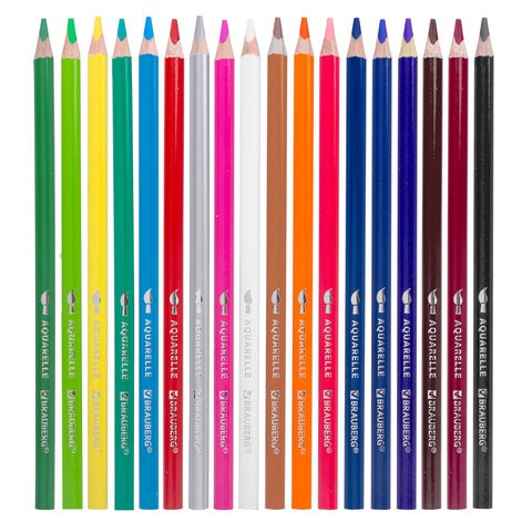 Карандаши цветные акварельные Brauberg Premium Aquarell 18 цветов 4 мм 181672