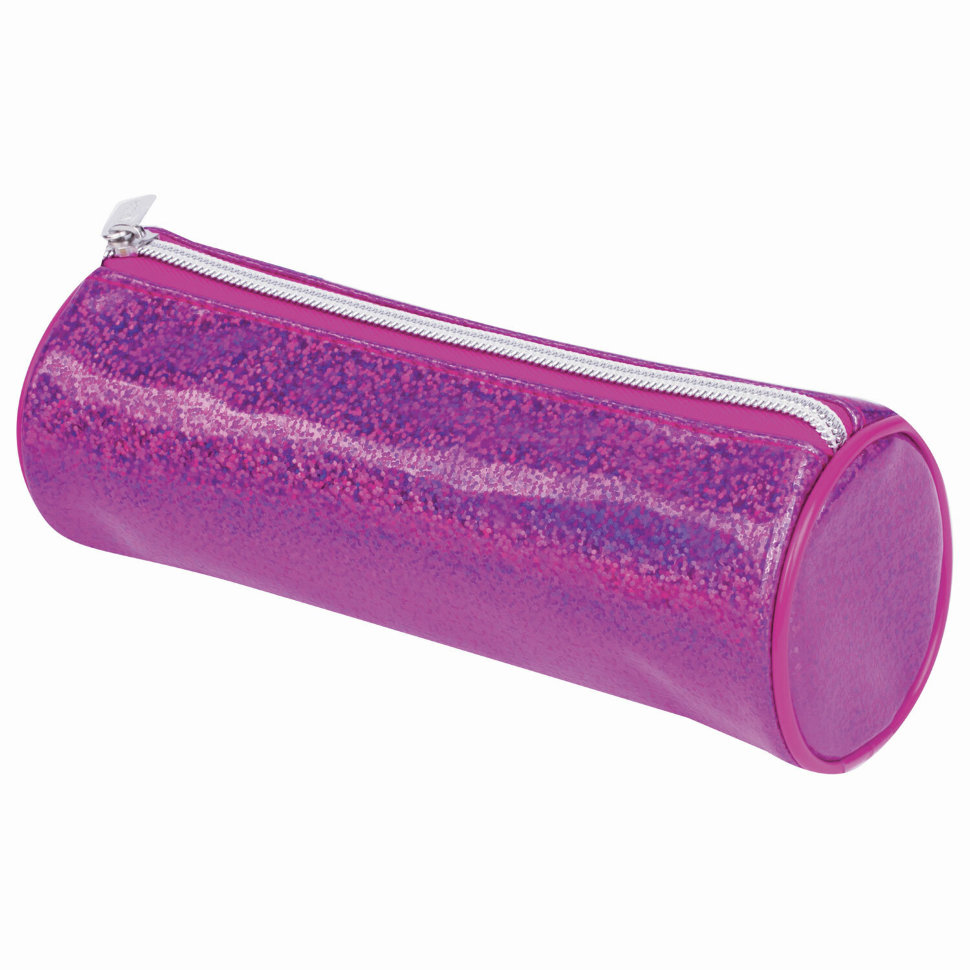 Пенал тубус Brauberg Glitter Pink 229017