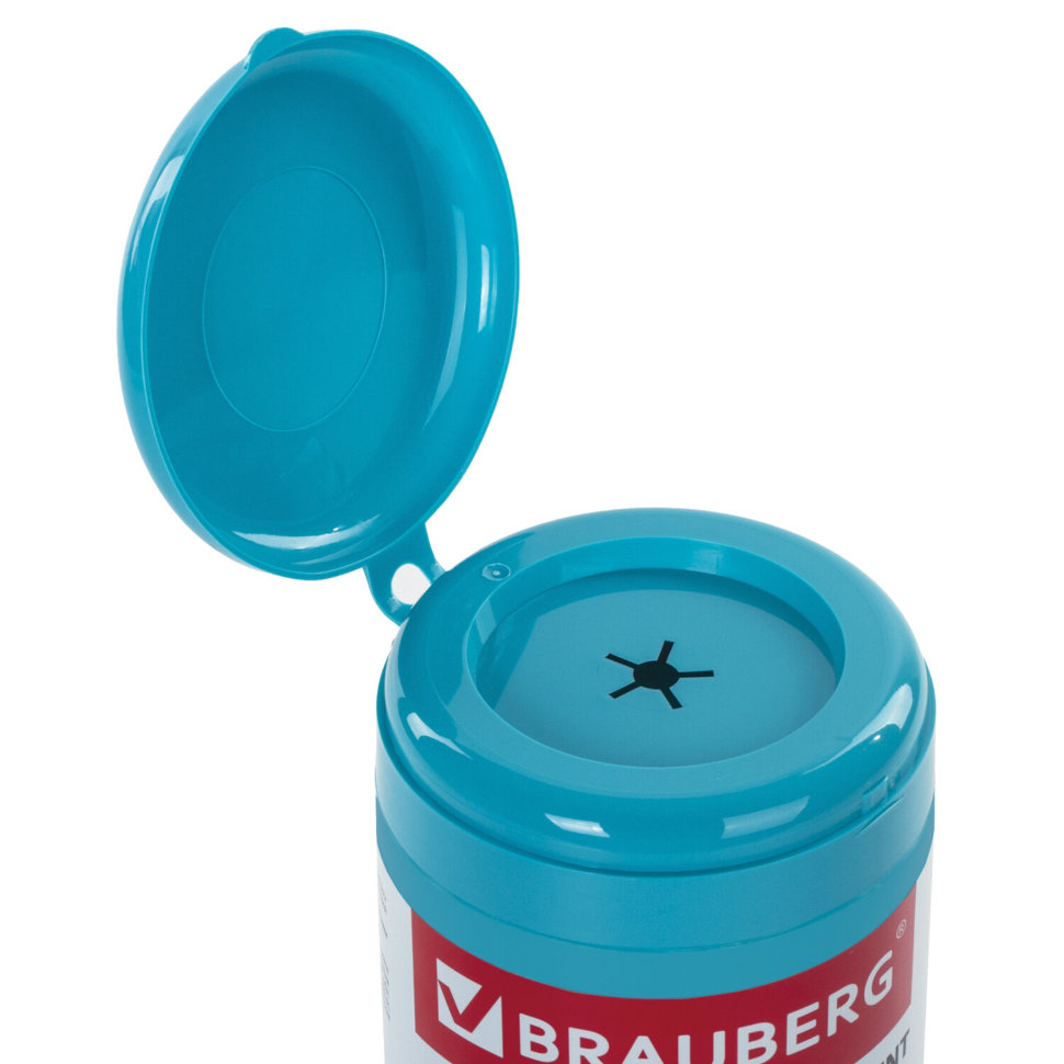 Салфетки антибактериальные для экранов и пластика Brauberg XXL 100 шт в тубе 513476