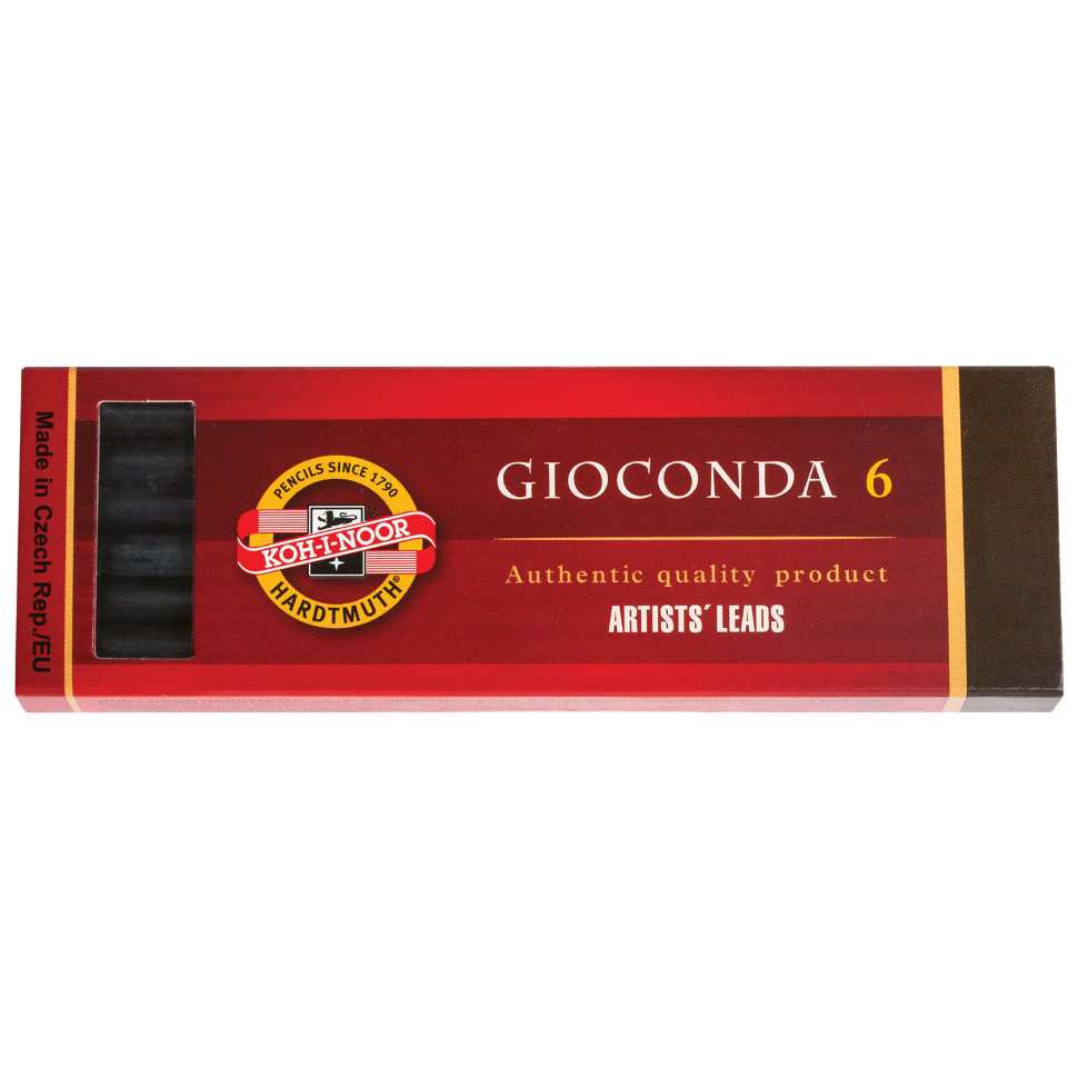 Графитовые стержни KOH-I-NOOR Gioconda черные 6 шт 4345002004PK