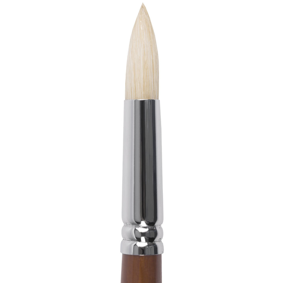 Кисть художественная Brauberg Art Classic щетина, круглая, № 14, длинная ручка 200713