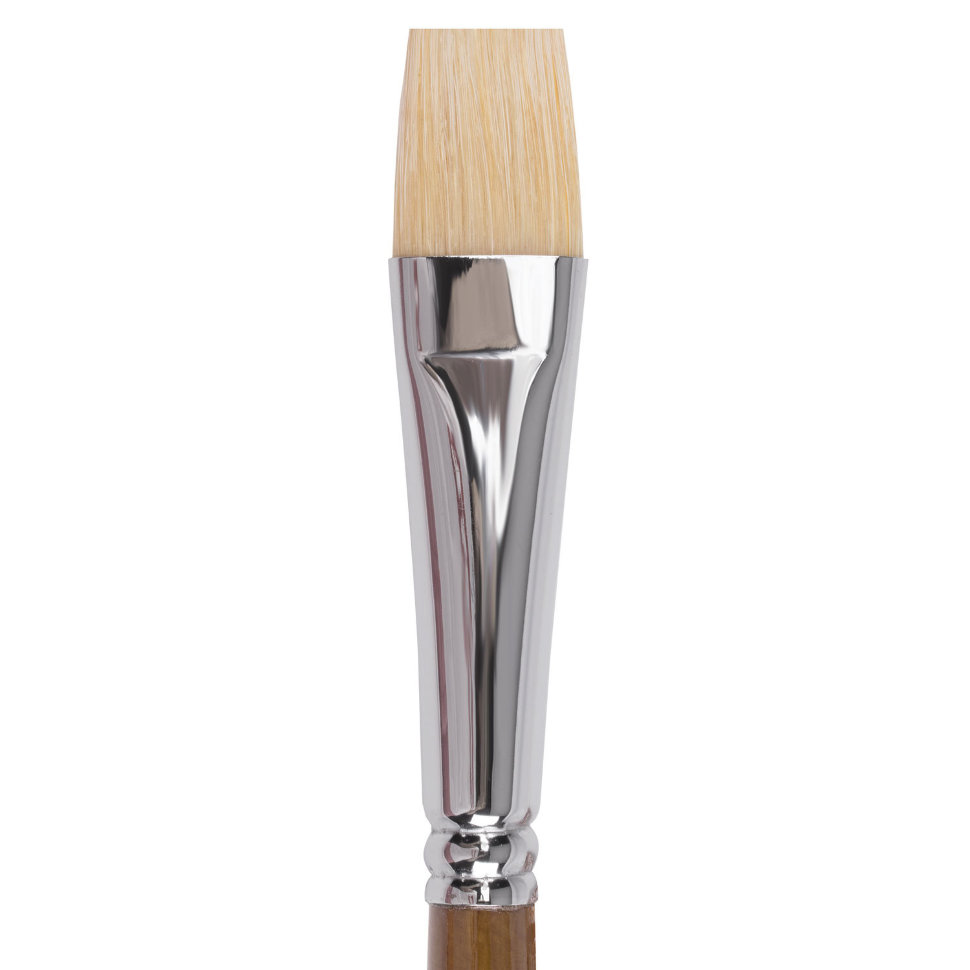 Кисть художественная Brauberg Art Classic щетина, плоская, № 20, длинная ручка 200722