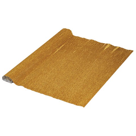 Бумага гофрированная Brauberg Fiore 140 г/м2 античное золото (917) 50х250 см 112603